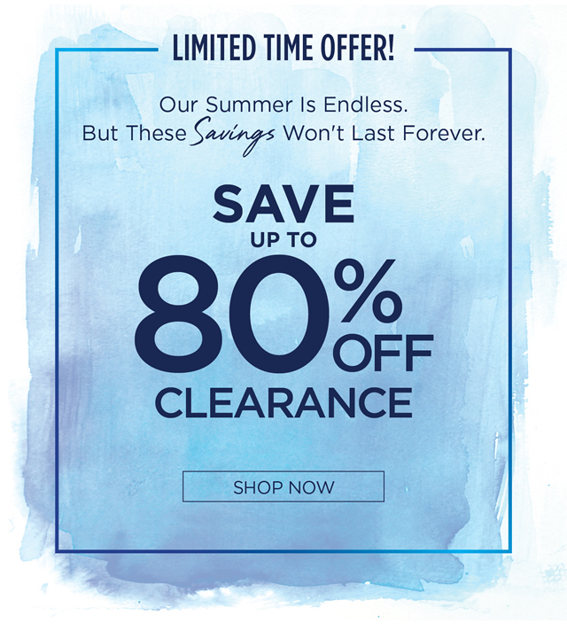 Save Up To 80% Off Clearance