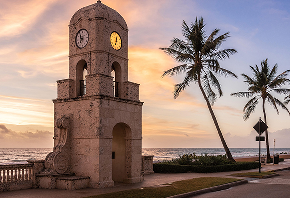 Worth Avenue is the perfect place for some sunrise breathing exercises.