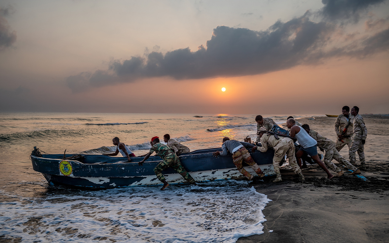 Coast guard patrols leaving from Lughaye and other towns along Somaliland’s 500-mile coastline are the foundation of efforts, starved for funding, to prevent cheetah smuggling—as well as smuggling of humans, arms, and gems—and illegal fishing.