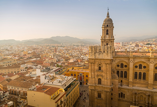 The Cathedral of Málaga towers over the city.