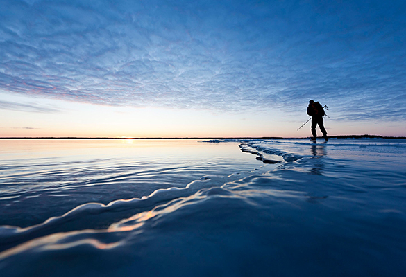 Looking for the best ice to skate near Haradskar, Sweden. These photos appear in Henrik Trygg's book VINTERVATTEN.