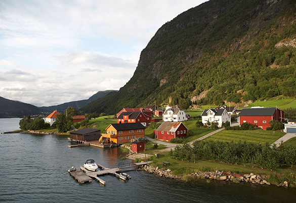 Sognefjord runs 127 miles from the Atlantic Ocean to the small village of Skjolden and is best explored at the pace of a sea kayak.