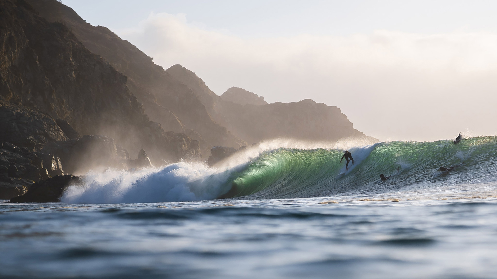 Paloma Santos catches a wave off Puertecillo Beach, near Pichilemu, just one of the spots drawing adventurous surfers to Chile‘s undiscovered coast.