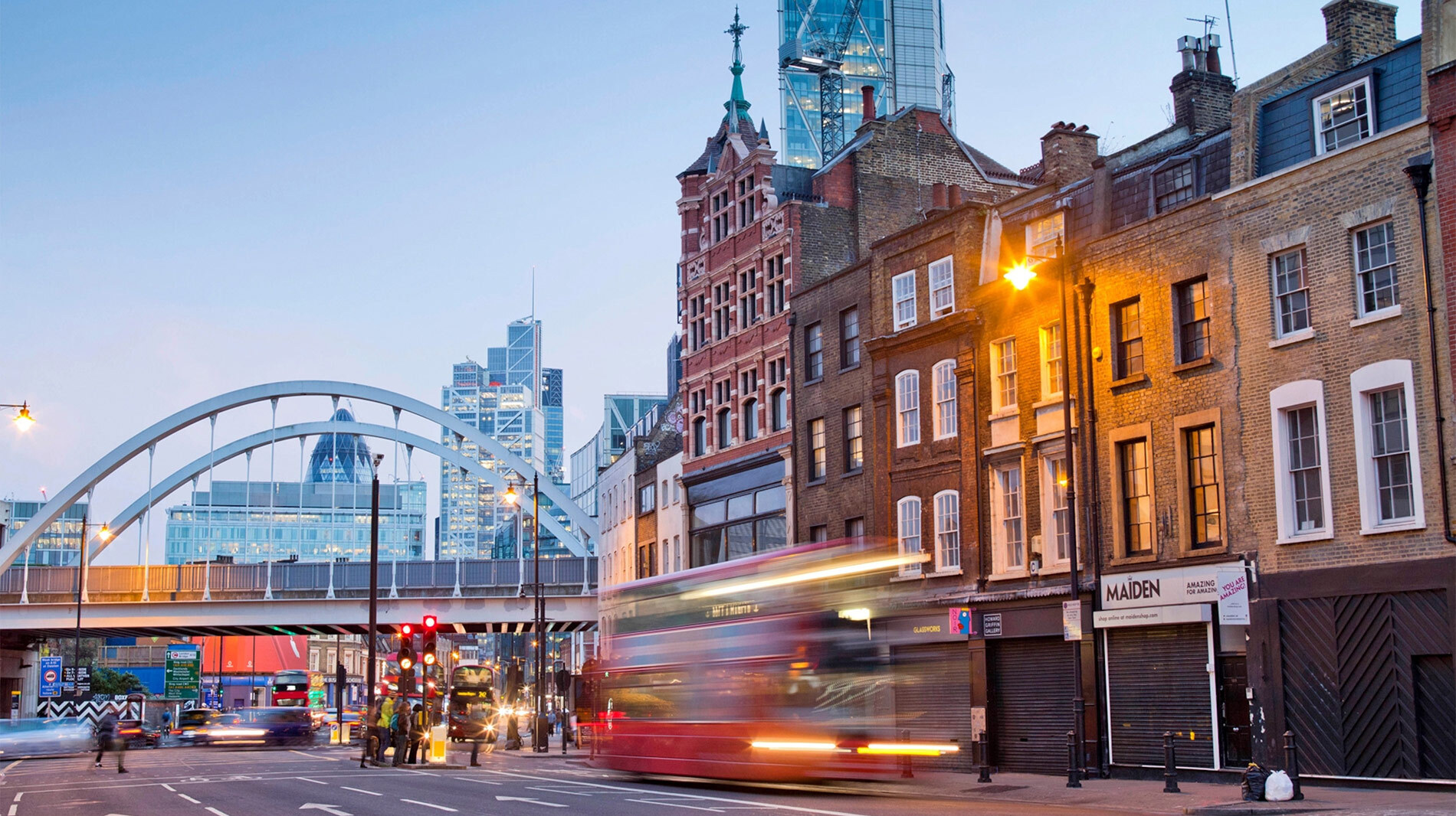 The A10, a road with Roman origins, passes through the Shoreditch district of London’s East End, where it’s known as Shoreditch High Street.