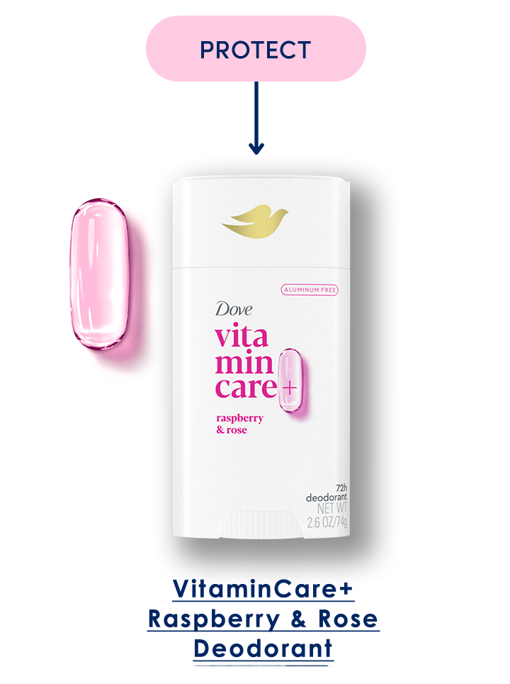 PROTECT | Dove | VitaminCare+ Raspberry & Rose Deodorant