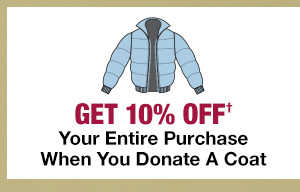 Get 10% off when you donate to the Burlington Coat Drive