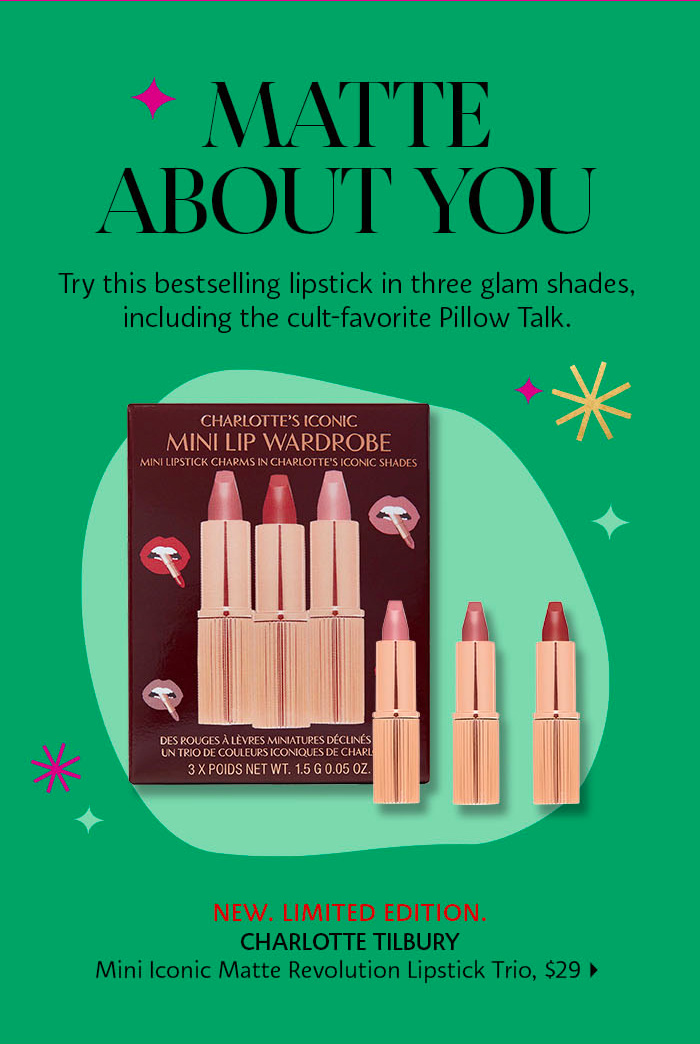 Charlotte Tilbury Mini Iconic Matte Revolution Lipstick Trio