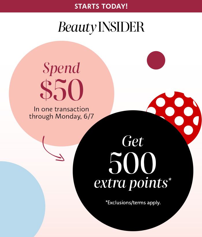 Spend $50 Now, Get 500 extra points*