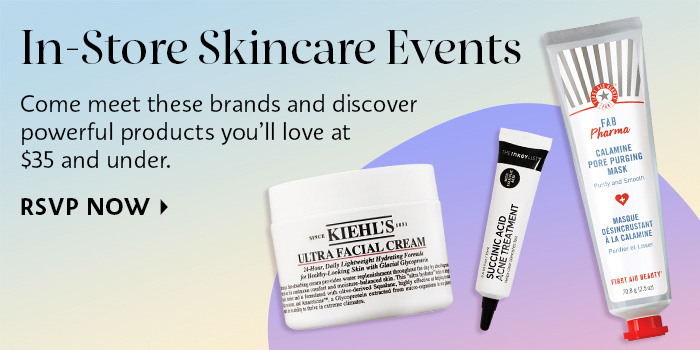 In Store Skincare Events