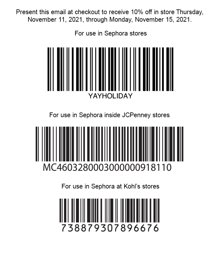 Holiday Savings Barcode