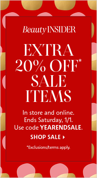 Extra 20% off Sale Items*