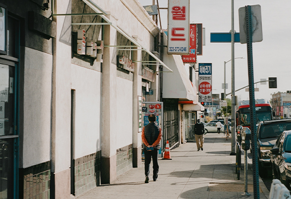 With its Korean language signs and buzzy cultural shops, Koreatown in Los Angeles, California, transports visitors to South Korea.