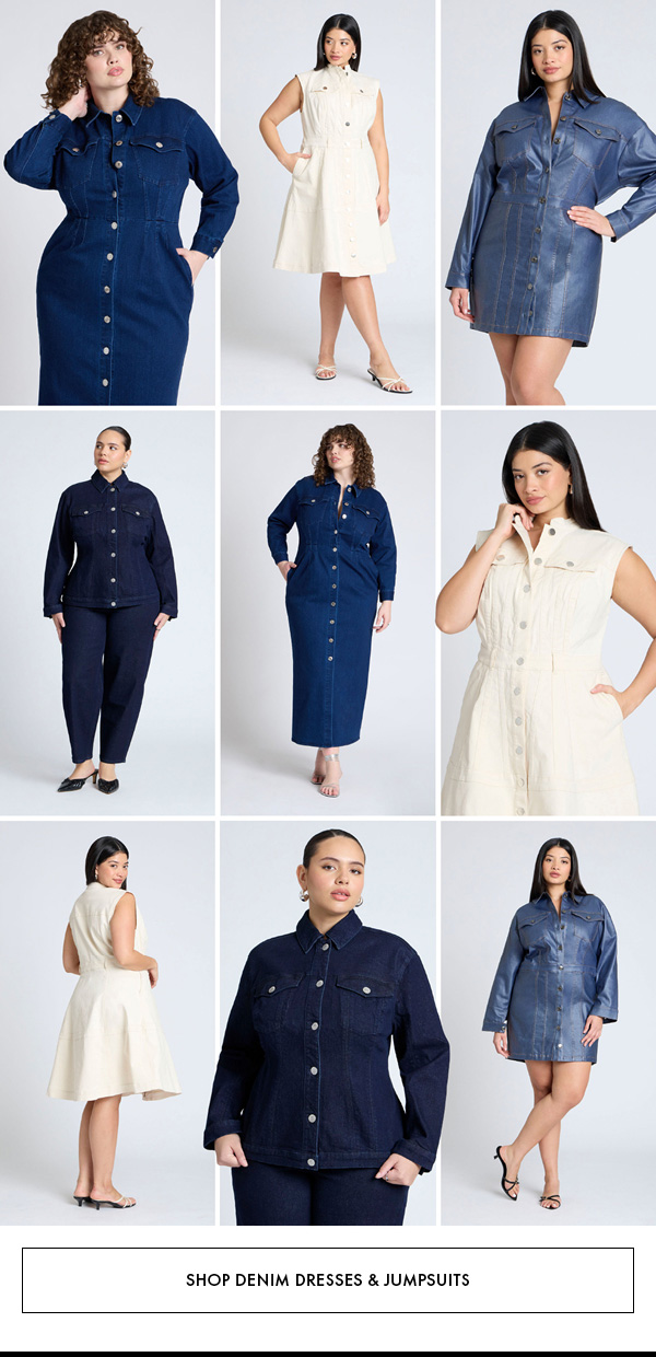 Shop Denim Dresses & Jumpsuits