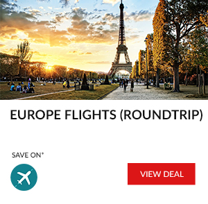 Flights to Europe on 4-Star Airline (Roundtrip)