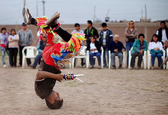 Even though scissors dancers start training from an early age, it takes years to master the physically demanding moves of the ancient ritual.