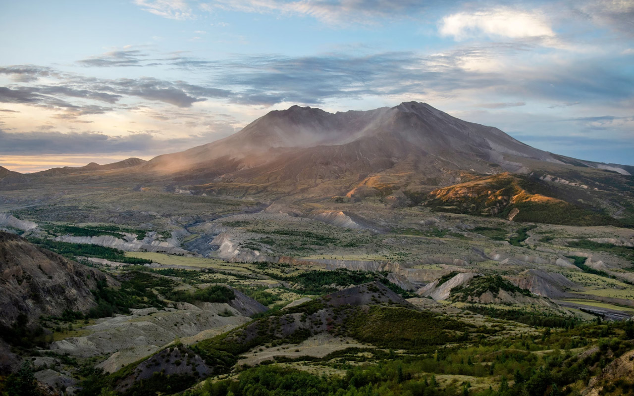 The gaping crater of Mount Saint Helens, seen here on September 5, 2019, is a reminder of the deadly volcanic blast that rocked the Pacific Northwest 40 years ago.