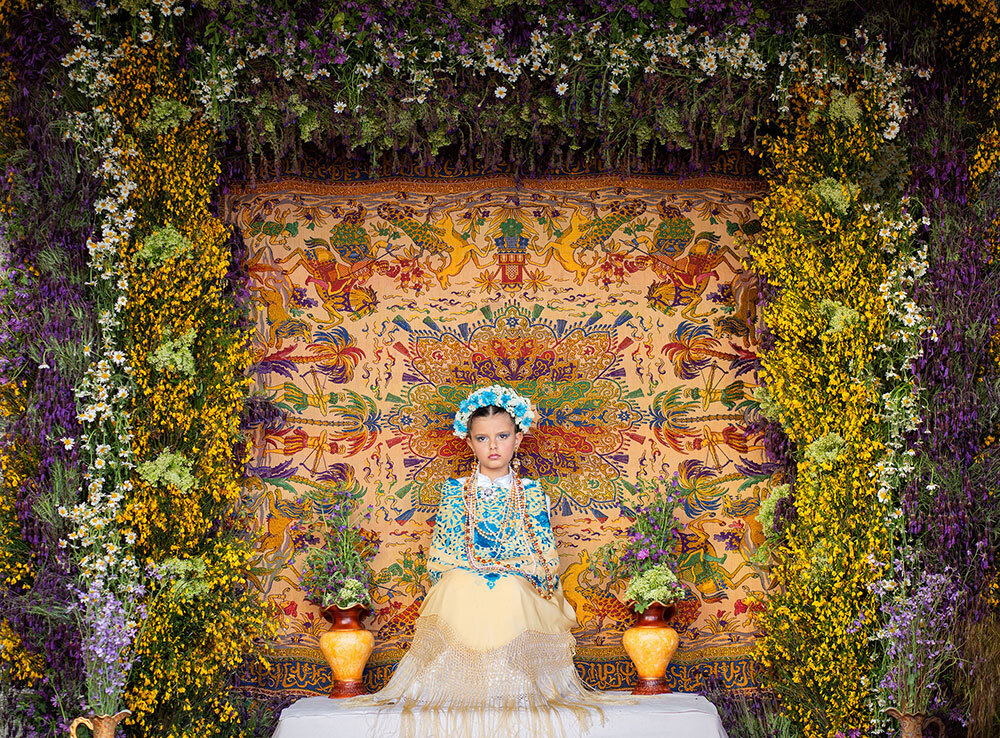 A girl celebrates the festival of La Maya