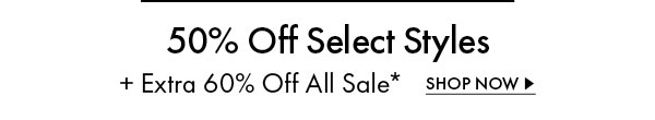 50% off select styles