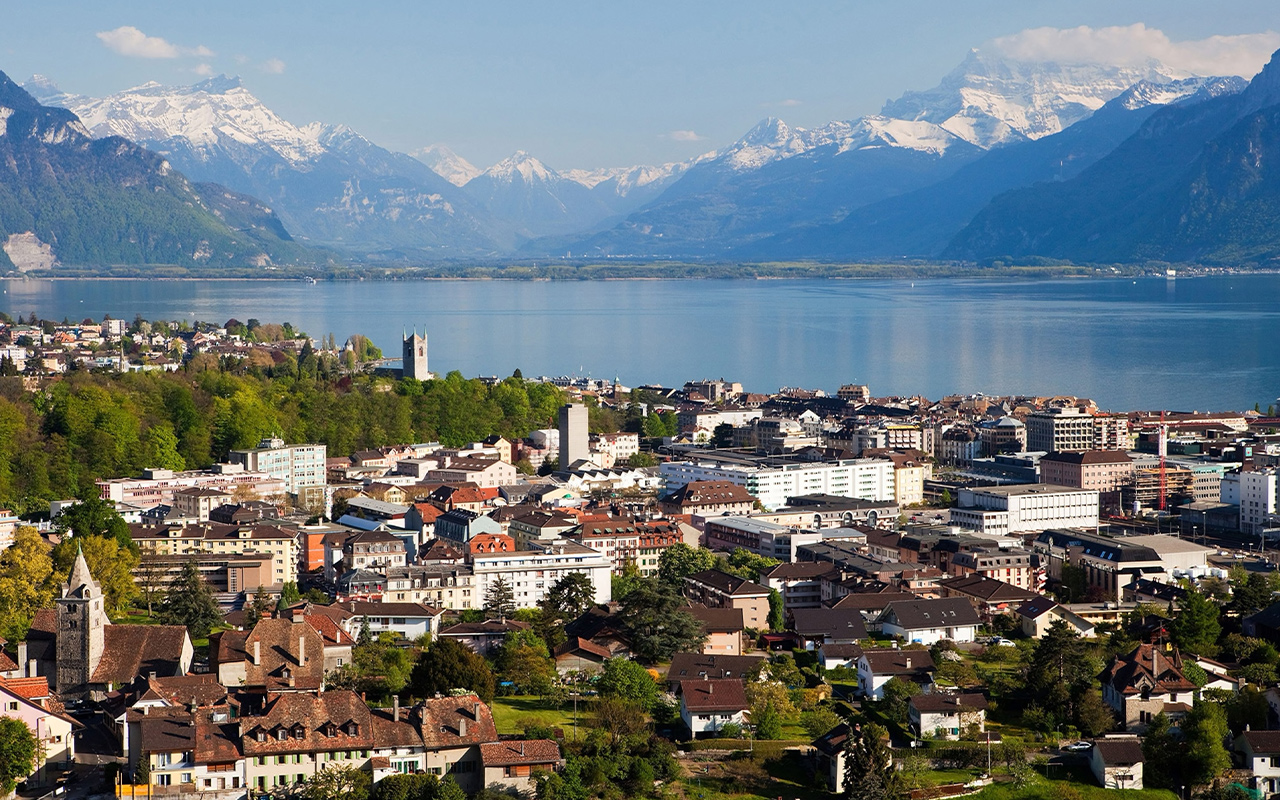 Set along the shores of Lake Geneva, Vevey is located near Switzerland’s famed Lavaux vineyard terraces.