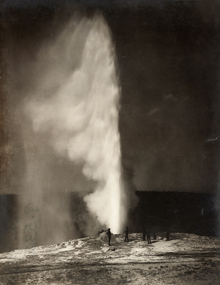 William Henry Jackson, shot for US Geological Survey, first photograph of Old Faithful, 1872