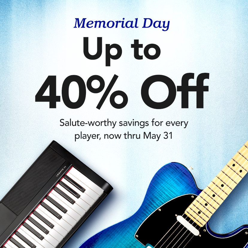 Memorial Day Up to 40% Off. Salute-worthy savings for every player, now thru May 31