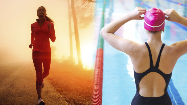 Swimming vs. running