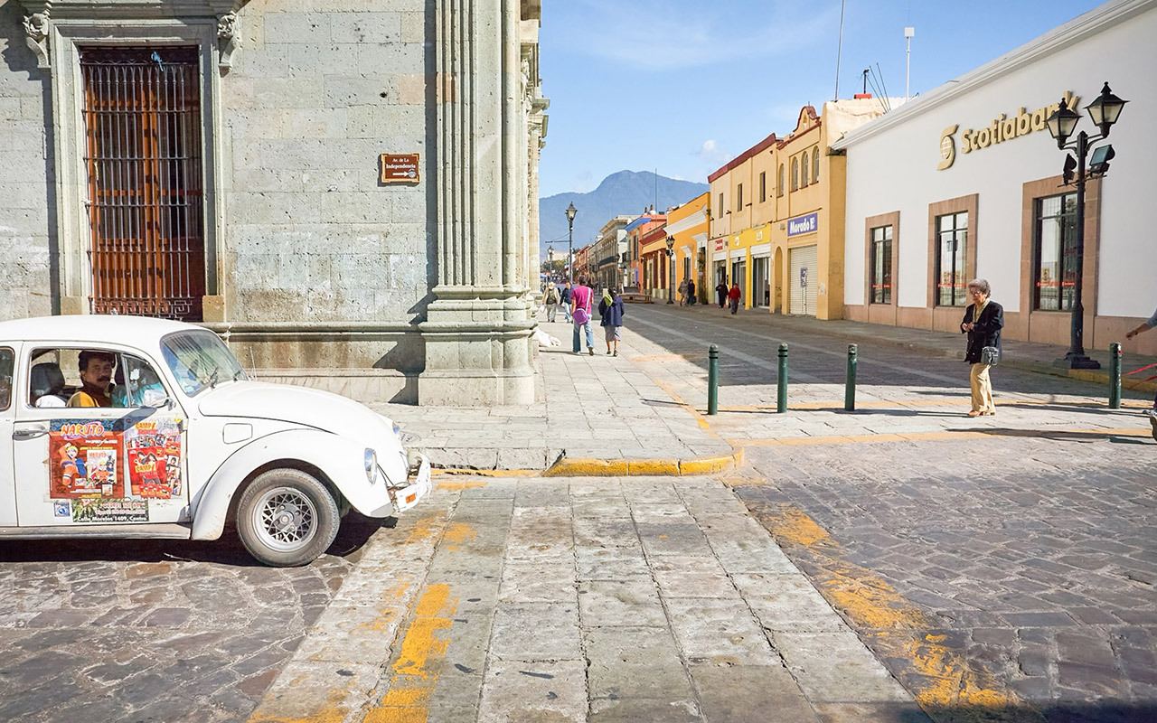 VW Beetles, or “vochos” as they’re affectionately known in Mexico, are a common sight on the streets of Oaxaca.