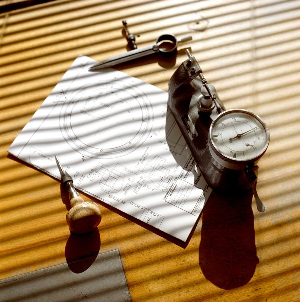 Antique watch making tools on display in Switzerland