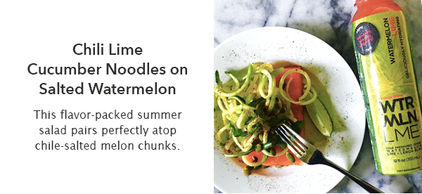 Chili Lime Noodles on Salted Watermelon