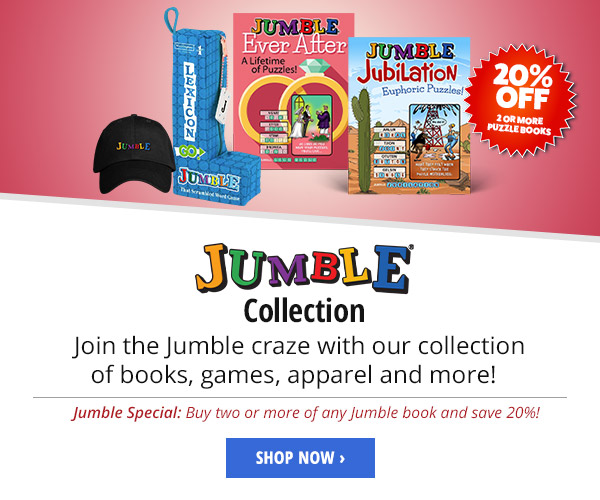 Get 20% OFF 2 or More Jumble Puzzle Books!