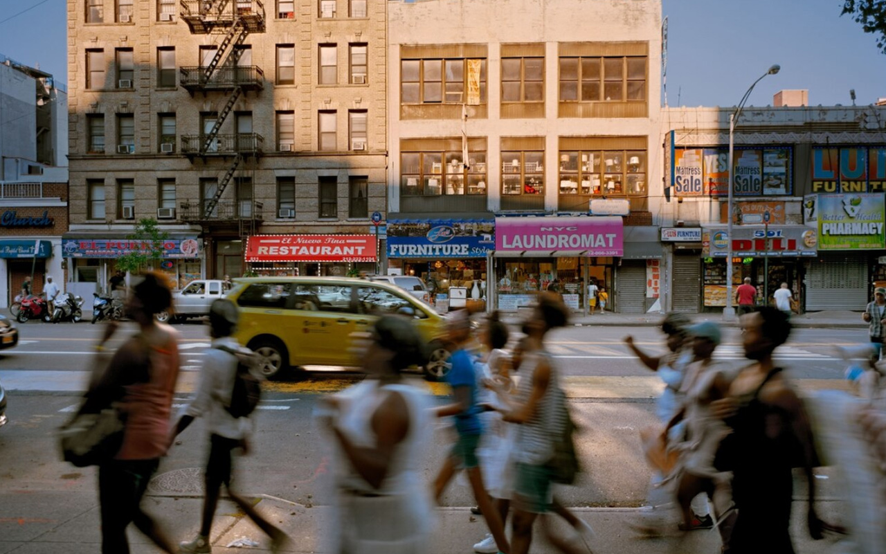 A photograph of Dr. Martin Luther King Jr.'s Boulevard in New York, New York