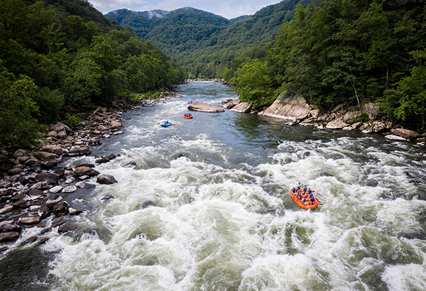 Although the Lower New River is famous for its Class IV and V rapids, the Upper New River offers calmer, family-friendly waters, making the newly recognized national park a great destination for adventurers of all types.