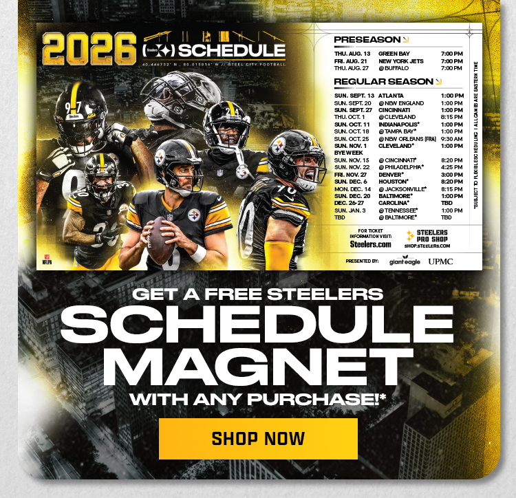 Get a Free Schedule Magnet With Any Purchase