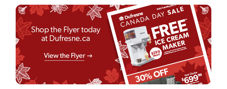 Click to Shop the Canada Day Sale Flyer.