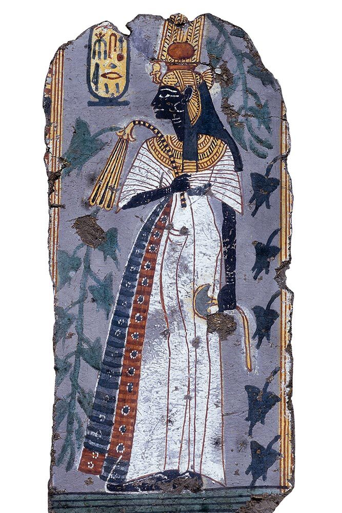 Worshipped for centuries after her death, Ahmose Nefertari is depicted on this 20th dynasty stela.