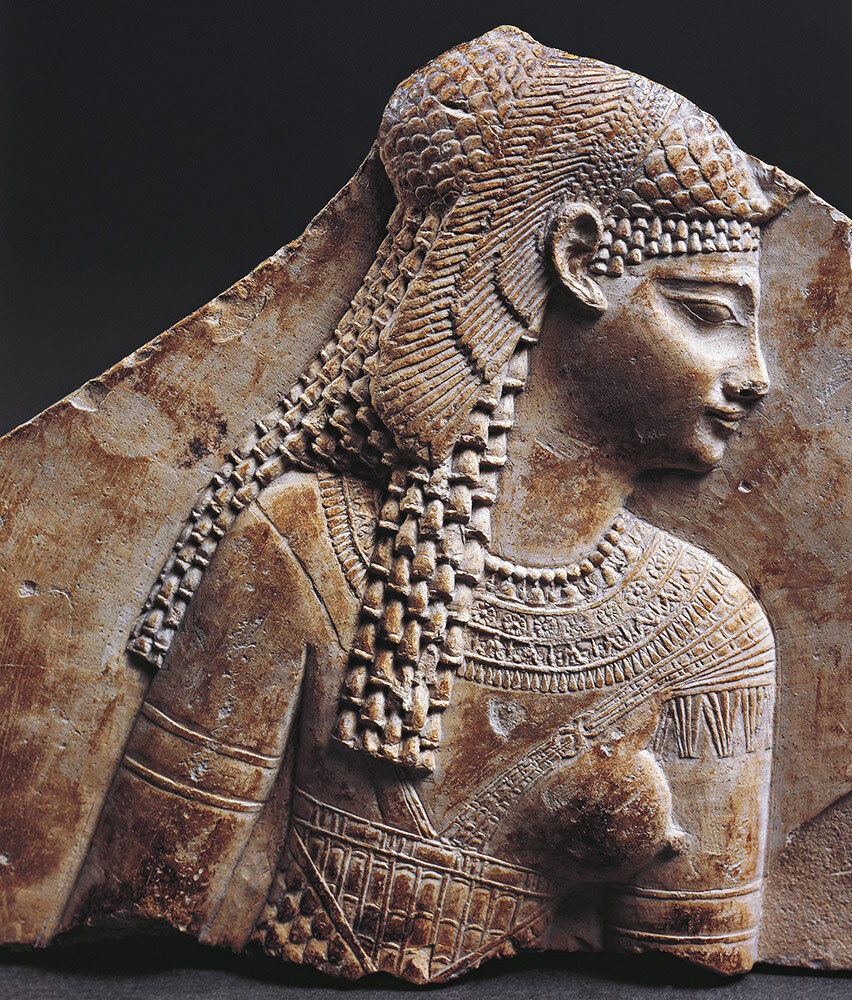 Bas relief fragment portraying Cleopatra VII