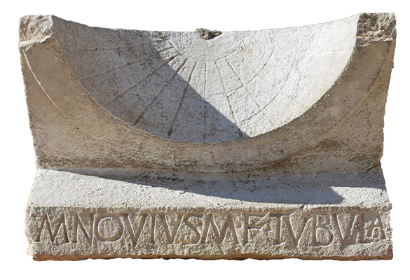 The 2,000-year-old sundial was donated by a victorious politician named Marcus Novius Tubula.