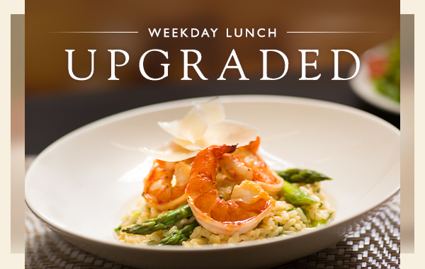 Grilled Jumbo Shrimp over Asparagus, Parmesan Risotto