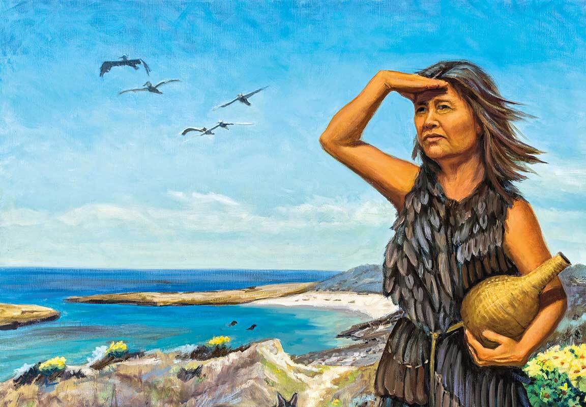 Artist Holli Harmon imagines the lone woman on San Nicolas Island in the 1800s.