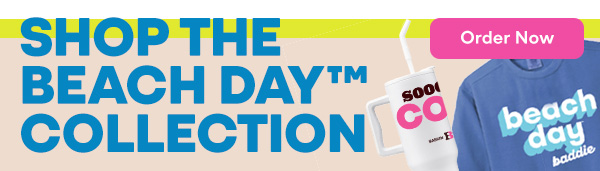 "Shop Beach Day™ Collection" with a Beach Day™ crewneck and tumbler