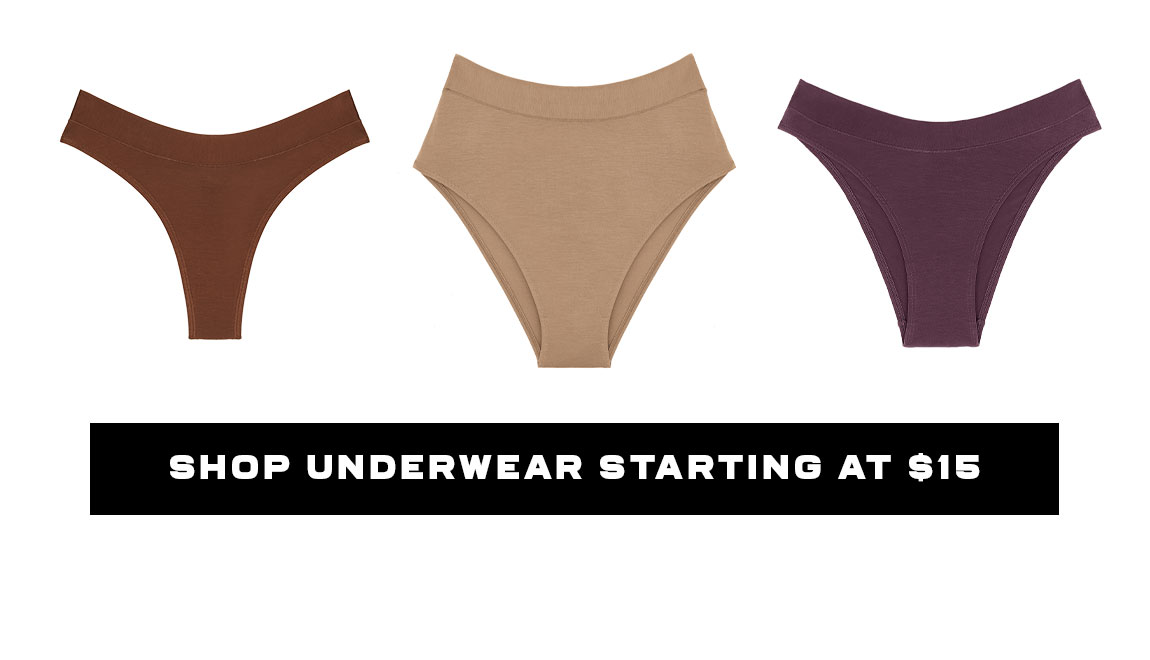 Shop Underwear Starting at $15