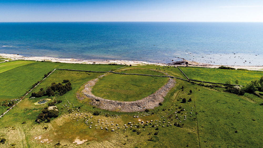 A mound along the shore