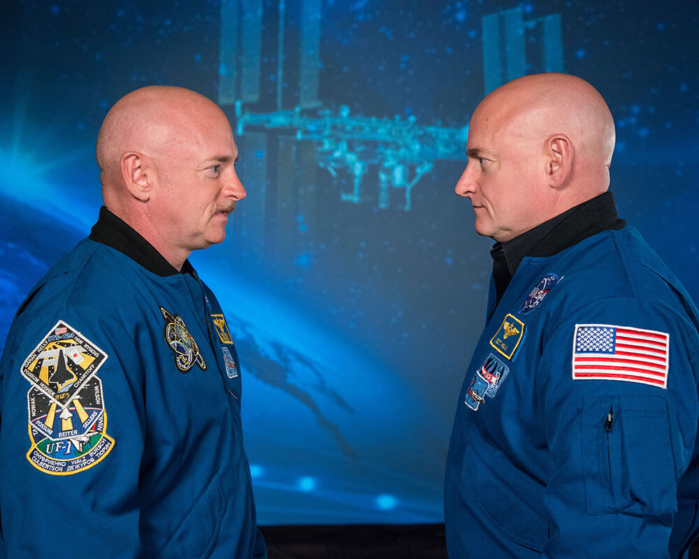 Astronaut Scott Kelly along with his brother, former Astronaut (and current U.S. Senator) Mark Kelly.