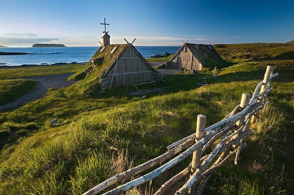 L’Anse aux Meadows on the north of the island of Newfoundland, the only confirmed Viking site in America to date.