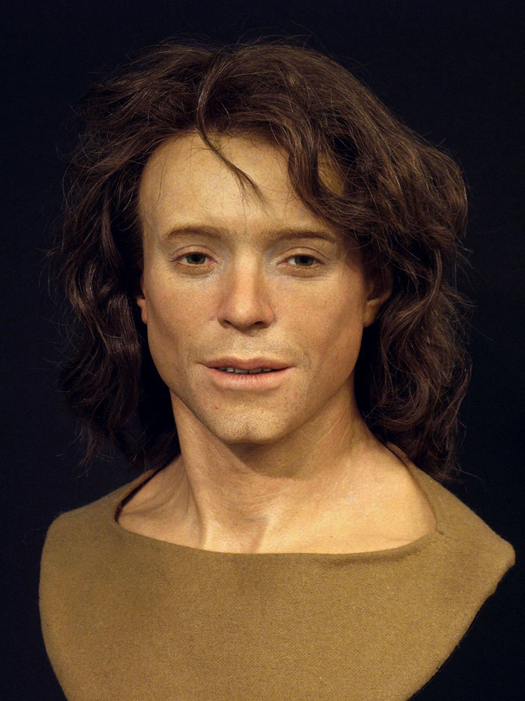 A facial reconstruction of a 1,300-year-old man