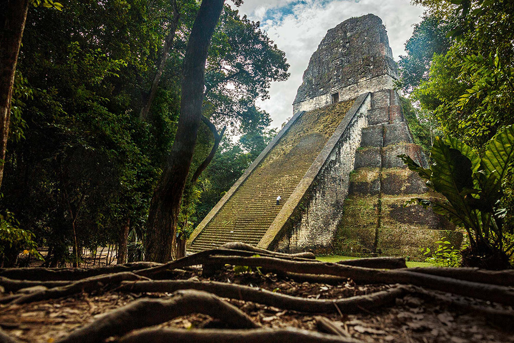 Temple V of the Ancient Maya city of Tikal, in present-day Guatemala