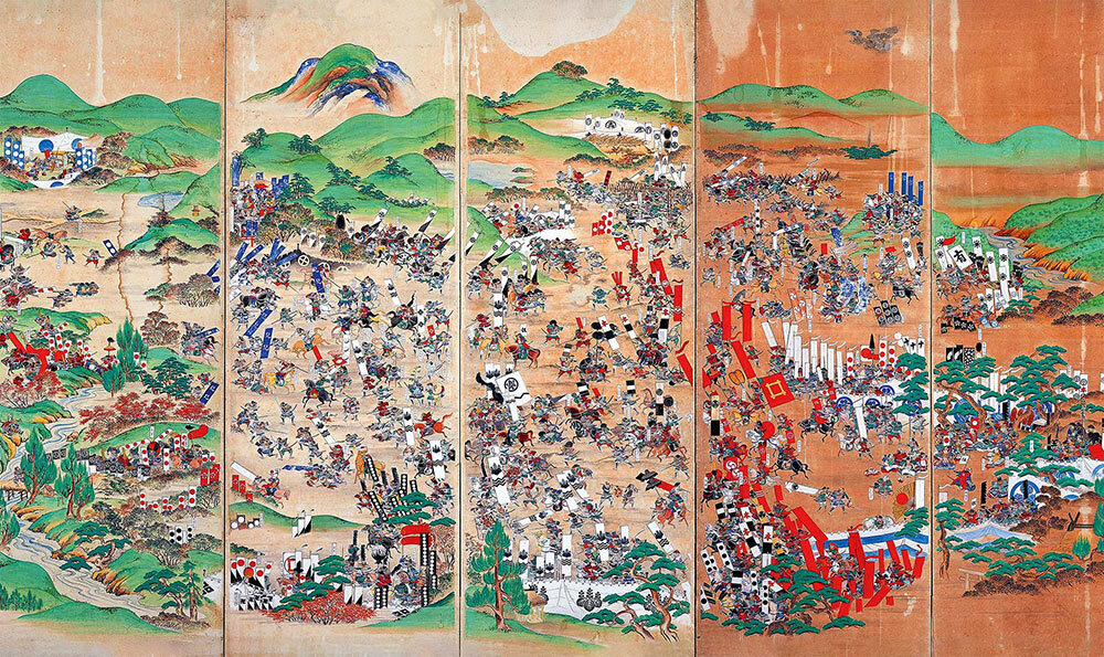 a 19-century screen depicts the Battle of Sekigahara