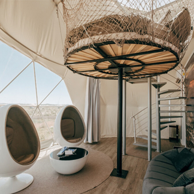 Clear Sky Resorts' Sky Domes are futuristic tents that offer tremendous views of the night sky near Grand Canyon Village.
