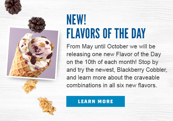 May's New Flavor of the Day is Blackberry Cobbler