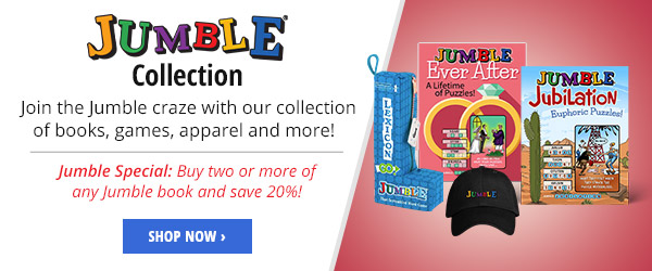 Get 20% OFF 2 or More Jumble Puzzle Books + More Jumble Gear